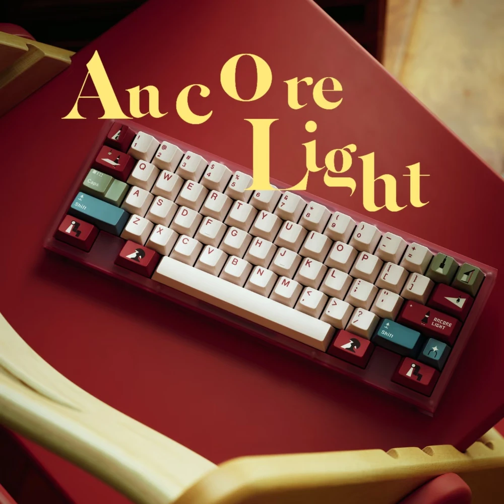 

MonsterLab ANCORE LIGHT Набор колпачков для клавиш PBT с металлической текстурой, изготовленная на заказ колпачок для клавиатуры, игровой колпачок с вишневым профилем для механической клавиатуры