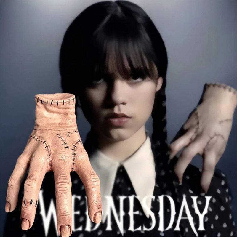 Wednesday Thing Latex Hand From Addams Anime Figure Drama Figurine PVC Statue Model Doll Collectible Room Decoration Toy Gift