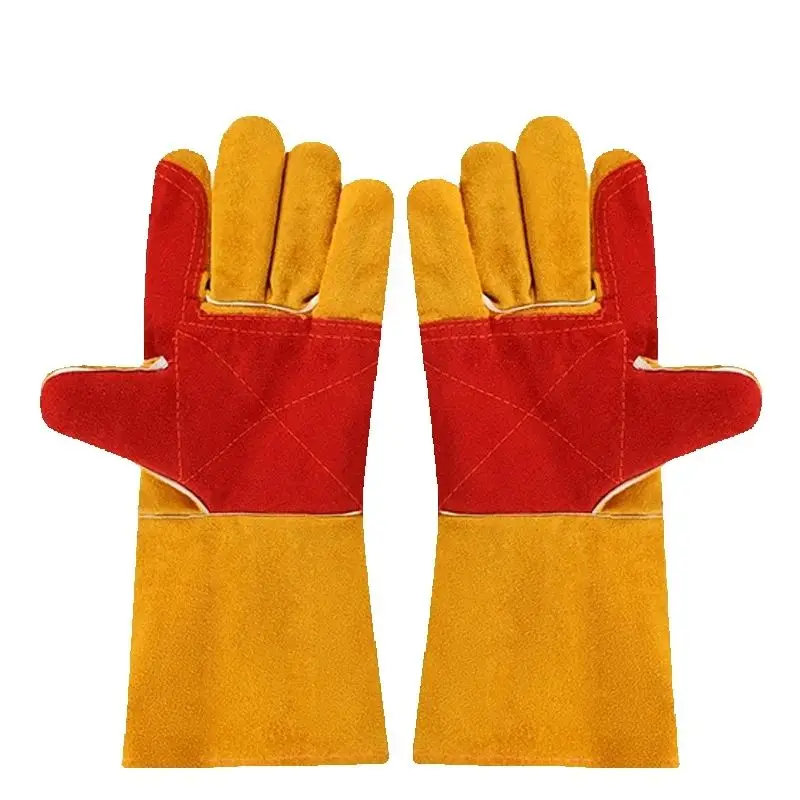 

Snake Anti-bite Safty Gloves, Thick Cowhide Leather Antit-slip Puncture-Resistant Wear-resistant Professional Protective Animal