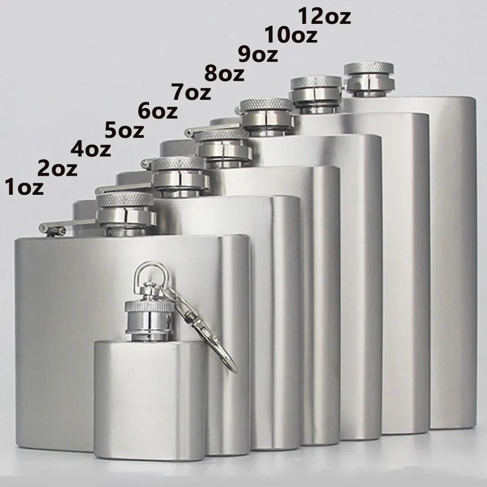 

1 2 5 6 7 8 9 10 12oz Stainless Steel Hip Flask Alcohol Whiskey Hip Flask Screw Cap Hip-Flask Leak-proof Whiskey Flasks Outdoor