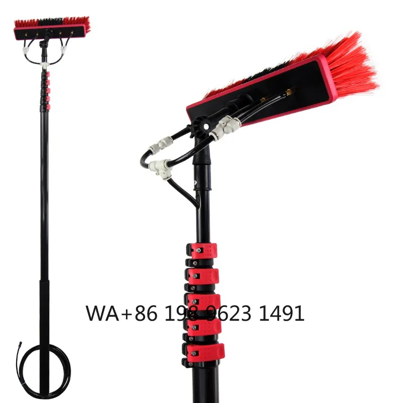 Multifunctional High Pressure Machine Telescopic Pole Water Fed Pole Brush Solar Panel  Cleaning Tool Kit