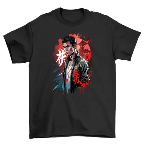 Red Sun Anime Fighter t-shirt - Unleash Your Inner Warrior! Vibrant design, Funn