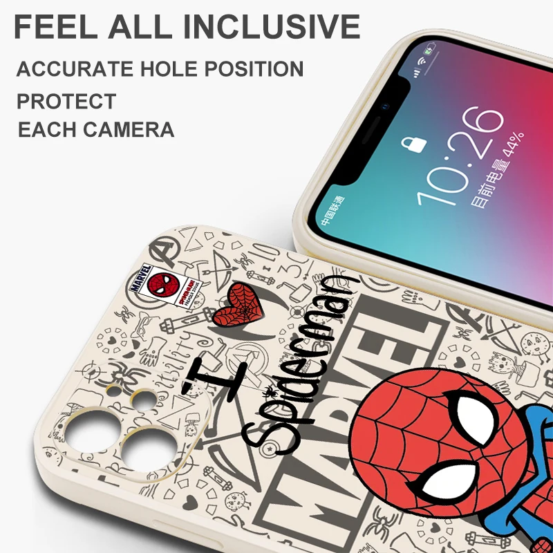 Marvel Spider Man Cute For Huawei P50 P50E P40 P30 P20 PRO LITE 5G P Smart Z S 2021 Phone Case Liquid Silicone Shell Carcasa