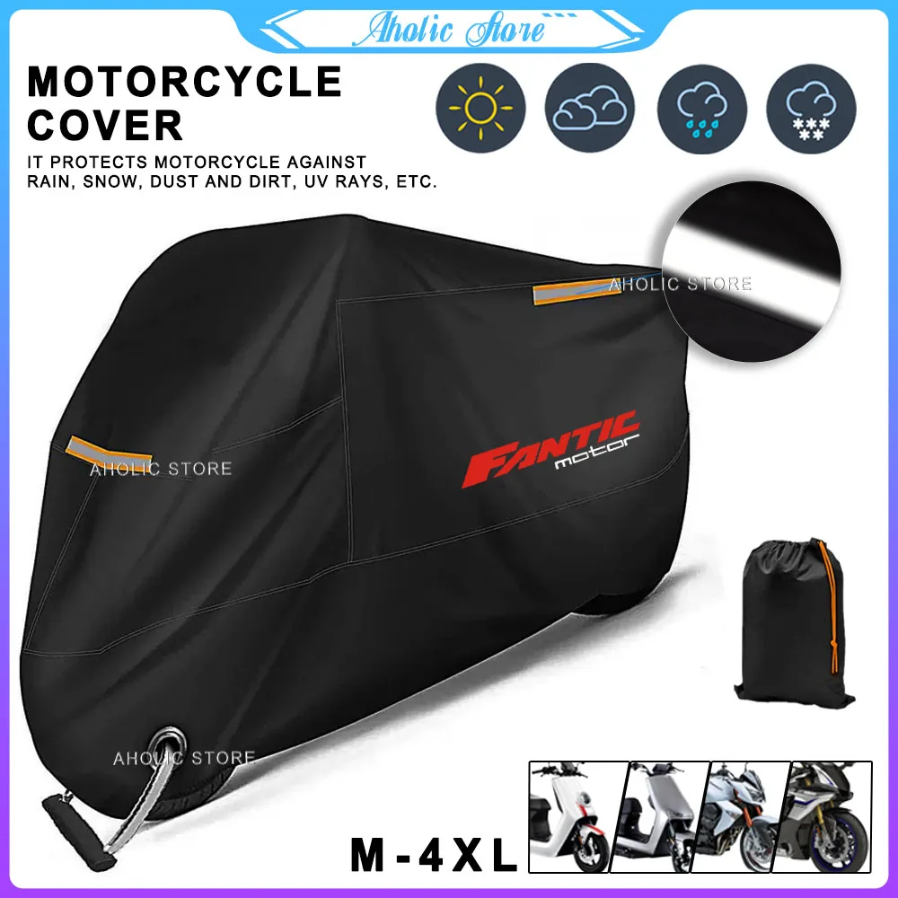 Scrambler Motorcycle Cover Waterproof All Season Dust UV Protective Motorbike Rain Cover for For FANTIC CABALLERO FLAT TRACK 125