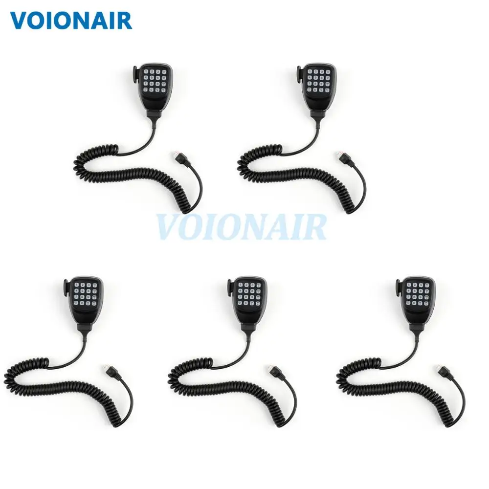 VOIONAIR 5pcs DTMF Speaker Microphone For Kenwood TM-271A TM-281A TM471A TM-D710A TK 980 868G 880 850 830 808 Radio KMC-32