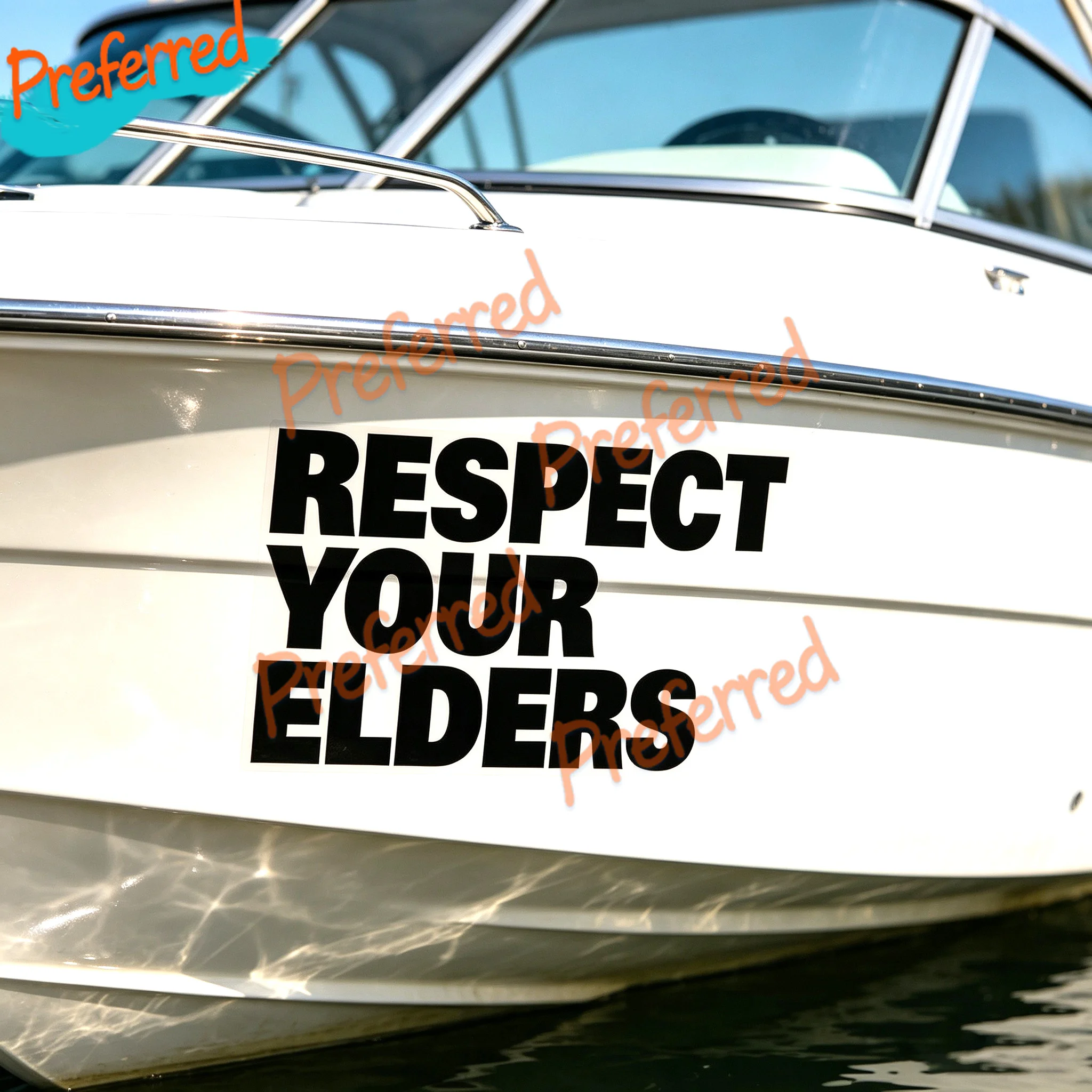 2x Aufkleber Respect Your Elders Domestic Euro Car Truck Vinyl Decal Sticker - Customizable in Any Sticker Size