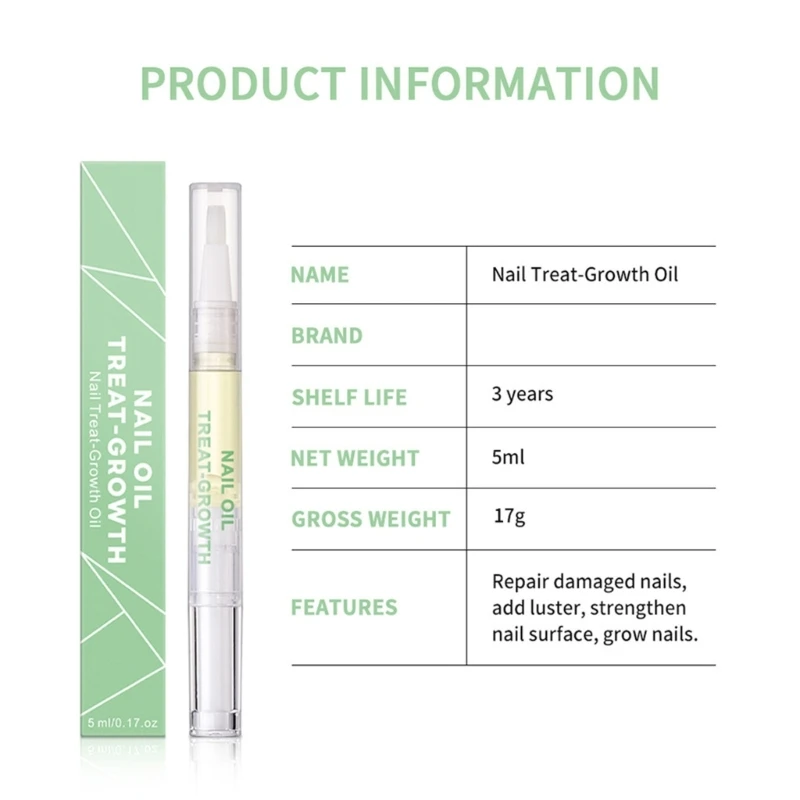 น้ำมันหนังกำพร้าเล็บ-Growth Oil เล็บขอบเล็บปากกาบำรุงสำหรับเล็บ E1YF