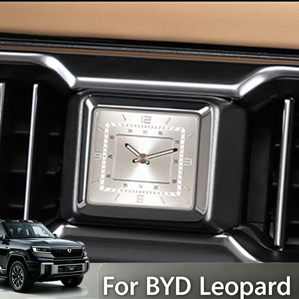 For BYD Leopard 8 Denza B8 2024 2025 2026 Center Console Quartz Watch Air Vent Luminous Clock Interior Modification Accessories