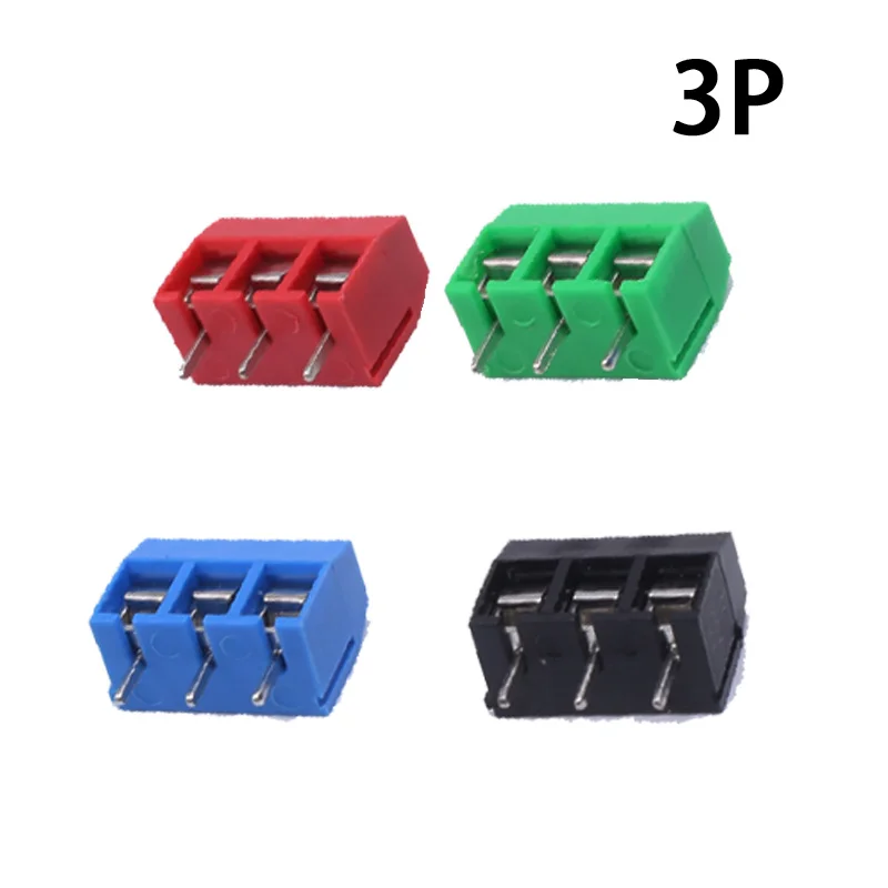 10/20/50 Teile/los KF301-5.0-2P KF301-3P KF301-4P Pitch 5,0mm Gerade Pin 2P 3P Schraube PCB Terminal Block Stecker Blau Grün