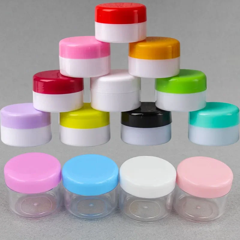 20pcs 20g Portarble Plastic Empty Makeup Jar Pot Travel Face Cream Lotion Cosmetic Container Refillable Bottles Nail Art Gel Box