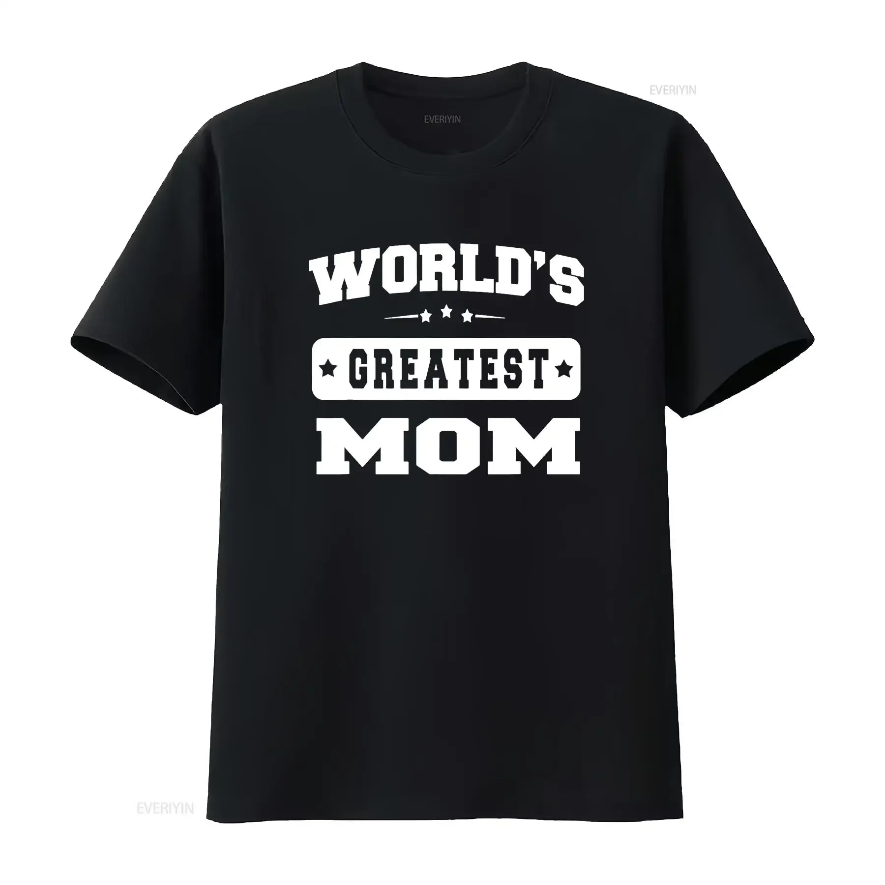 

Футболка World s Greatest Mom Day, черная винтажная стираная удобная уличная одежда, растянутая модная универсальная стильная футболка
