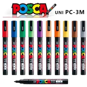 UNI POSCA Full Marker PC-1m 3M 5m Multi-Coars Acrylic Permanent Lapulator Pop Poster Graffiti Rock Metal Fabric 11 Main Sales Pena Pen - №9