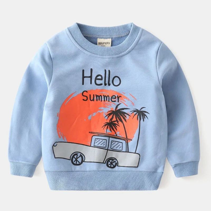 Autumn Winter Cotton Children T-shirt Boys Girls Tees Long Sleeve Cartoon Pattern Shirt Kids Tops Baby Clothes