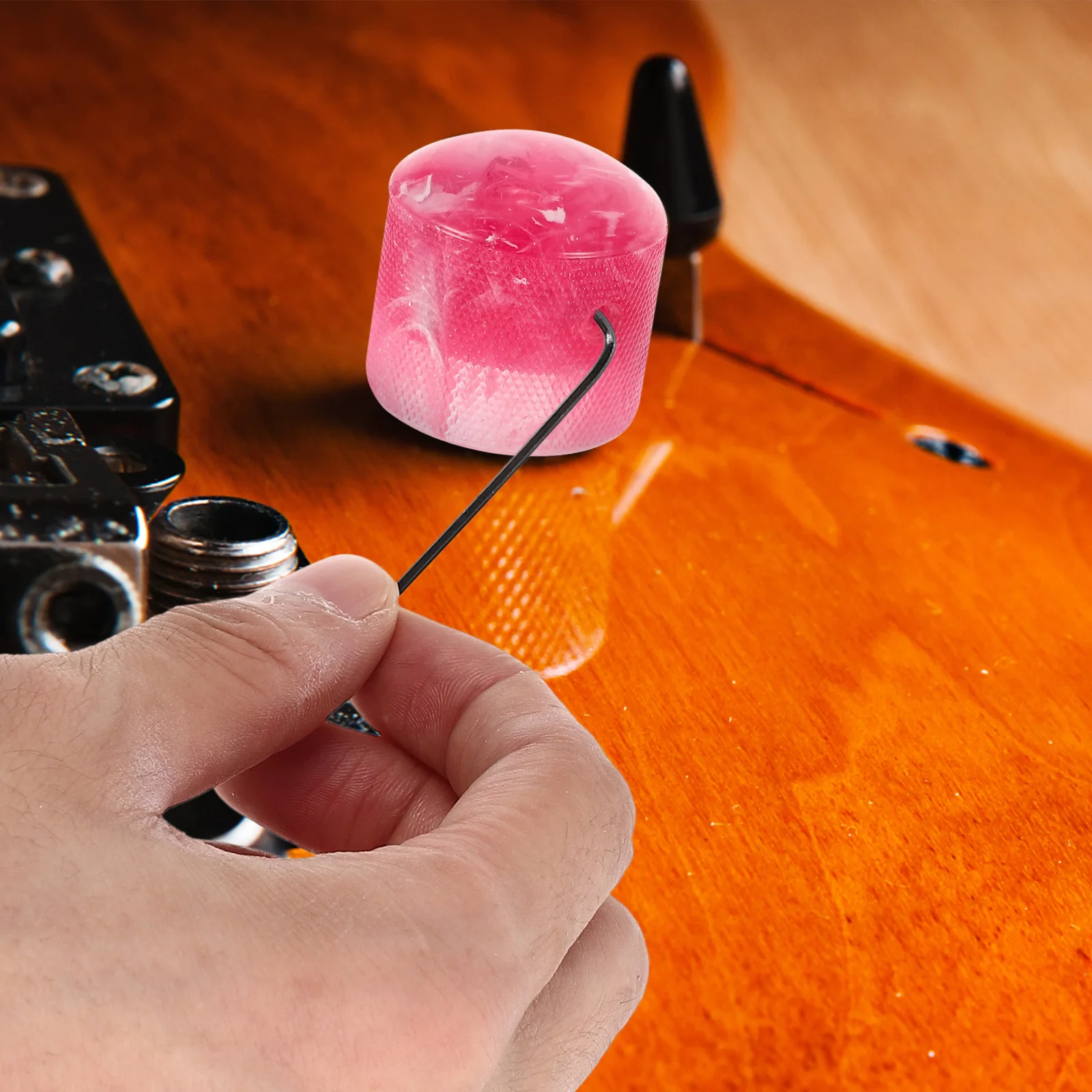 

Electric Guitar Knobs Volume Wrenches Green Potentiometer Tone Control Bass Accessories Instrument Parts Replacement for Guitar