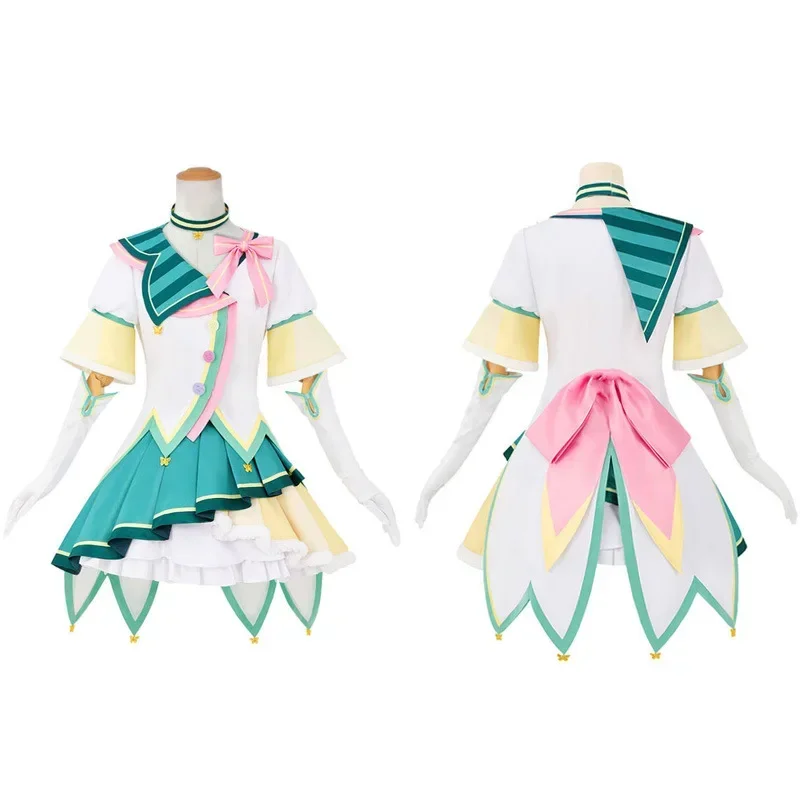 Project Sekai-Robe de scène colorée pour filles, Kusanagi Nene, Costume de cosplay, Perruque, Ensemble uniforme du merveilleuse travailleur, Vêtements Lolita, Mode