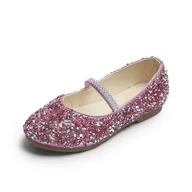 2025 Frühling 1 bis 12 Jahre alte Mädchen-Kleiderschuhe Beauty Pointed Toe Teen Girl Lederschuhe Bling Princess Hochzeitsschuhe – Detail 25