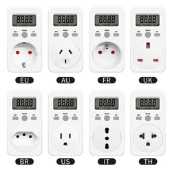 Medidor de energía digital KWE-PMB03: monitor de consumo de energía CA 230 V 16 A, enchufe de vatímetro con análisis de voltaje y electricidad