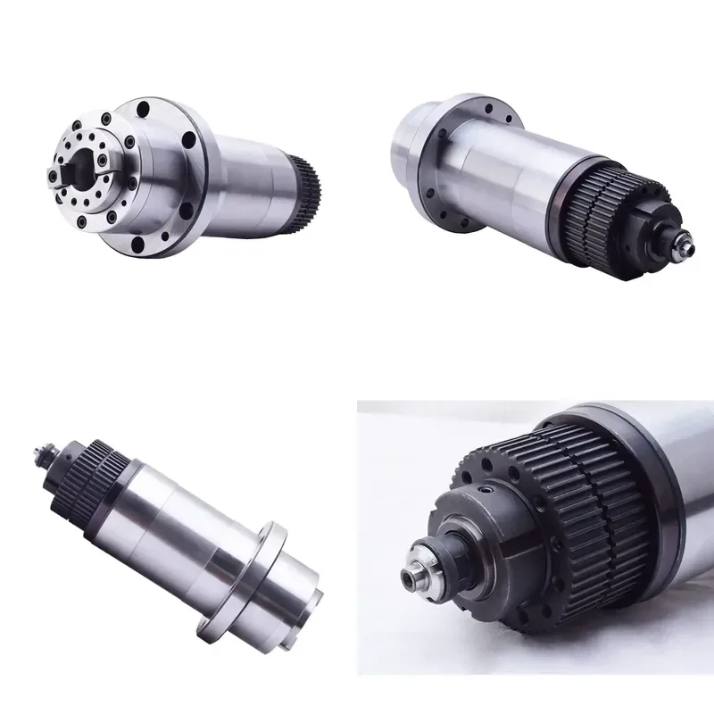 6000rpm 90mm Self-cooling Belt and Pulley Spindle Shaft Turning Steel Drilling Belt Drive Cnc BT30 Atc Spindle Milling