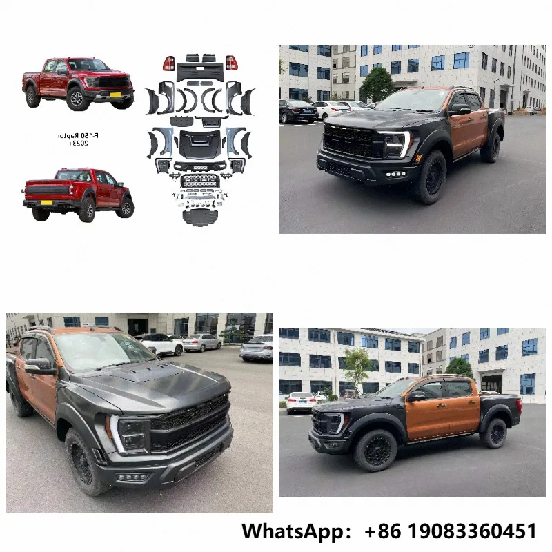 2021 F-150 Raptor Style Full Conversion Body Kit Bumper Hood Headlight Taillight For Ranger 2012-2021 Auto Body System