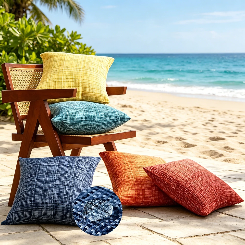 

2PC 45x45cm Outdoor Waterproof Cushion Covers Farmhouse Throw Pillow Covers for Living Room Tent Patio Garden Couch Pillow Case