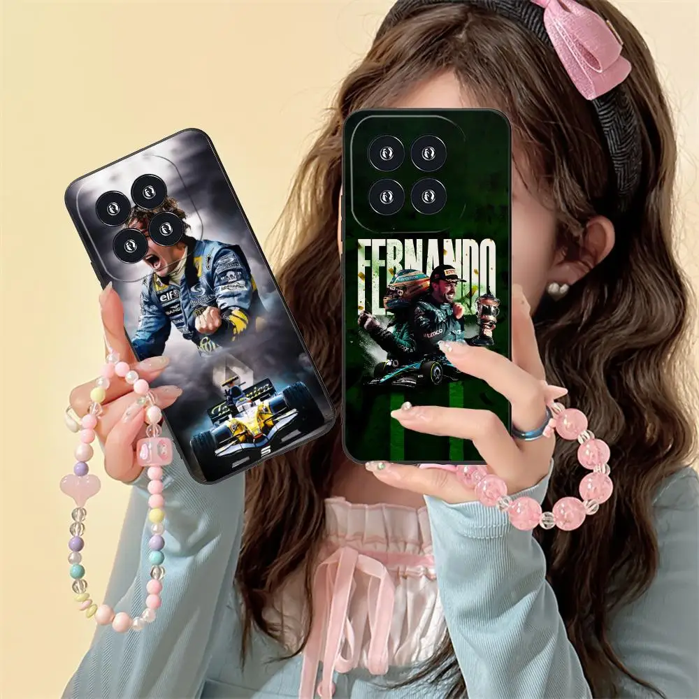 حافظة لهاتف فرناندو أ-ألونسو لهاتف شاومي 15 14 13 12 11 10 9 T Ultra Lite Pro S SE X 5G غطاء أسود فاخر جميل #5