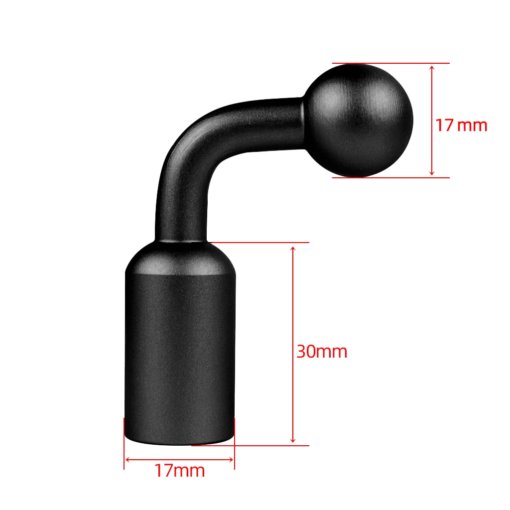 17mm/17,5mm Kugelkopf Adapter für Telefon Halterung Halter 1/4 Gewinde + D88 D66 D43 Magnet Basis Gummi überzogen 1/4 Schraube Loch Für Telefon – Detail 2