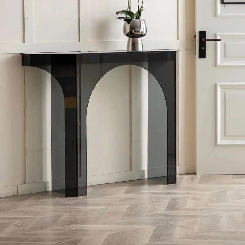 

Grey square acrylic entrance terrace entrance Italian creative decoration corridor end entrance terrace