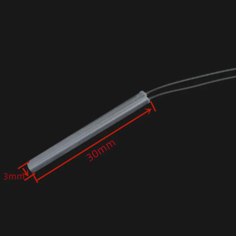 PT1000-100 3 x20mm 3 x30mm elemento termico platino sonda sensore di resistenza alle alte Temperature sistema a due fili lunghezza filo 1m