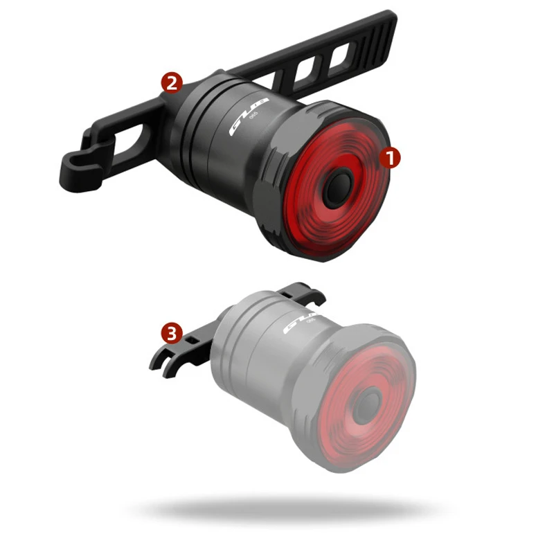 

RTS Smart Induction Brake Tail Light Bicycle Tail Light Usb Charging Road Mountain Bike Night Riding Rechargeable Tail Light