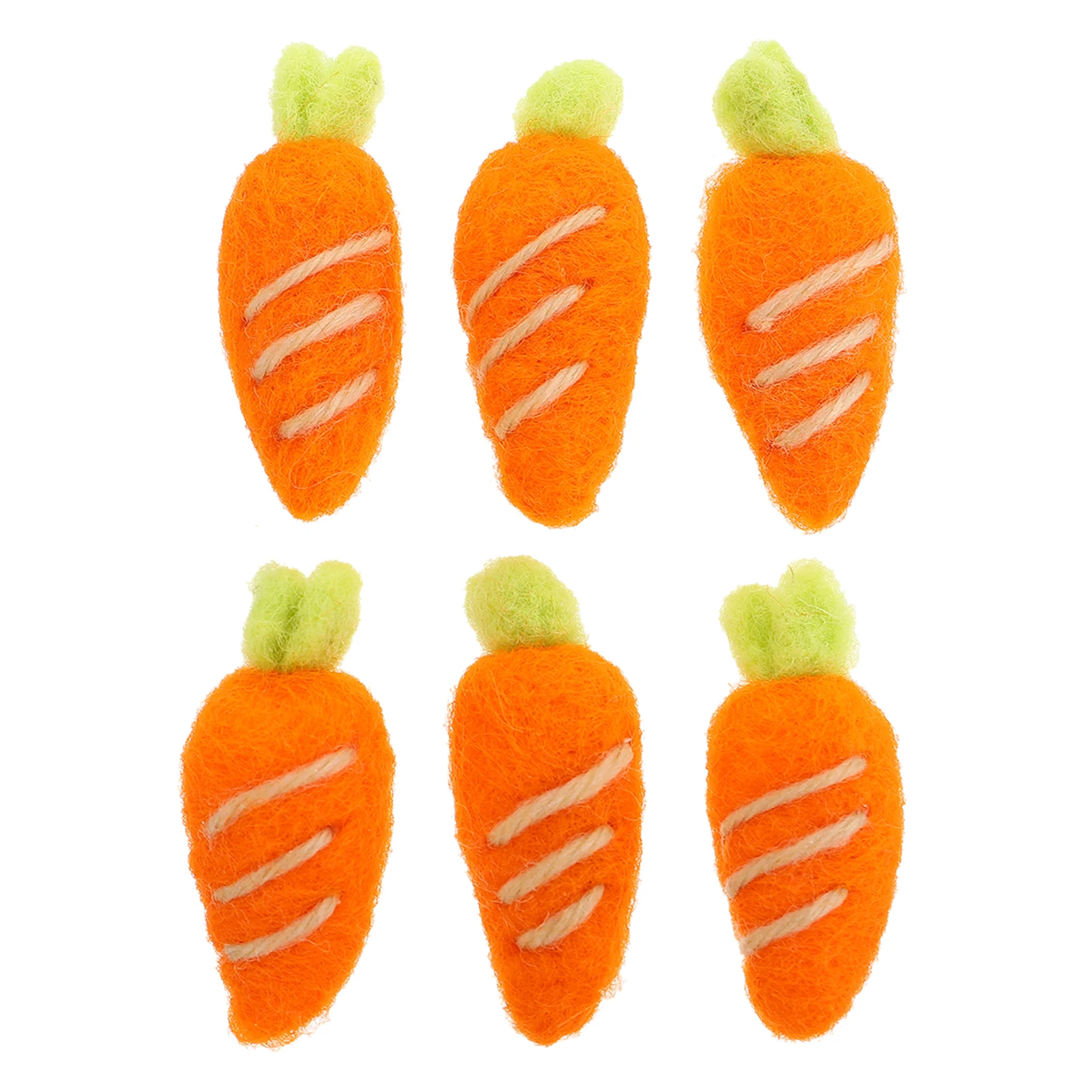 

6pcs Hairpin Material Carrot DIY Accessories Children Headdress Clip Props H made Bright Colors Wool Felt Durable