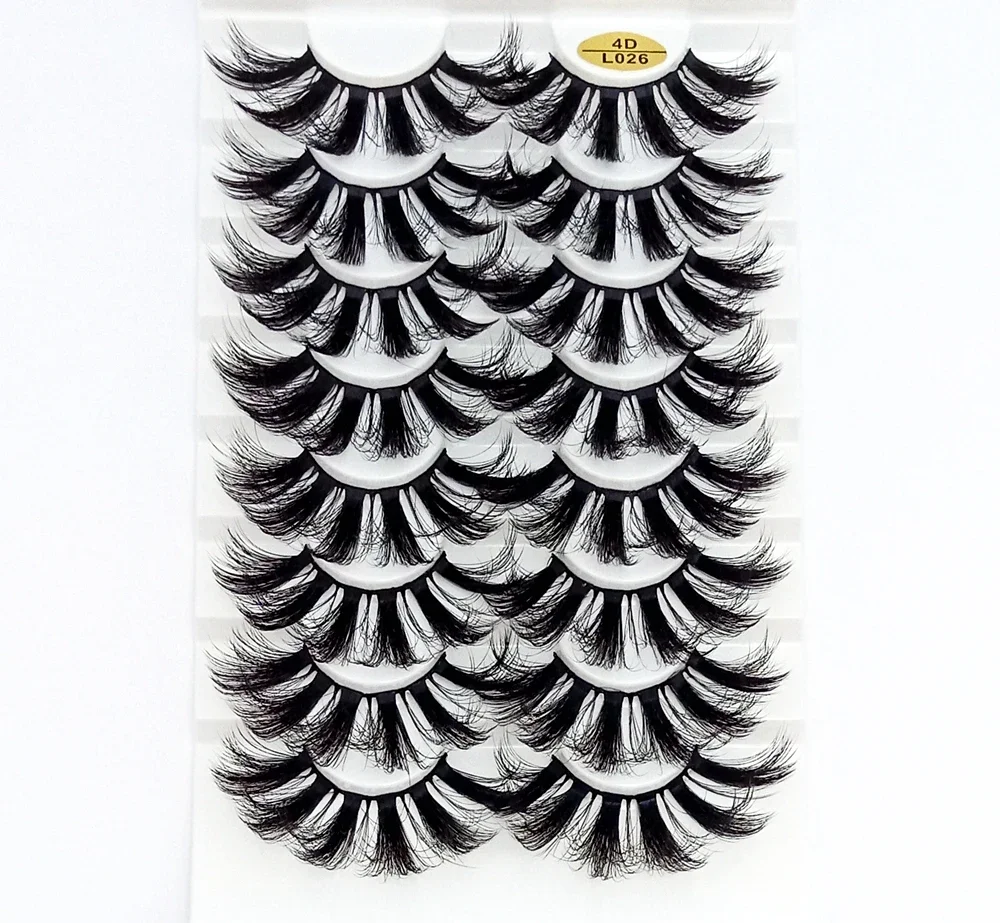 8 Pairs 25mm Long 3D Mink Lashes, Dramatic Volume
