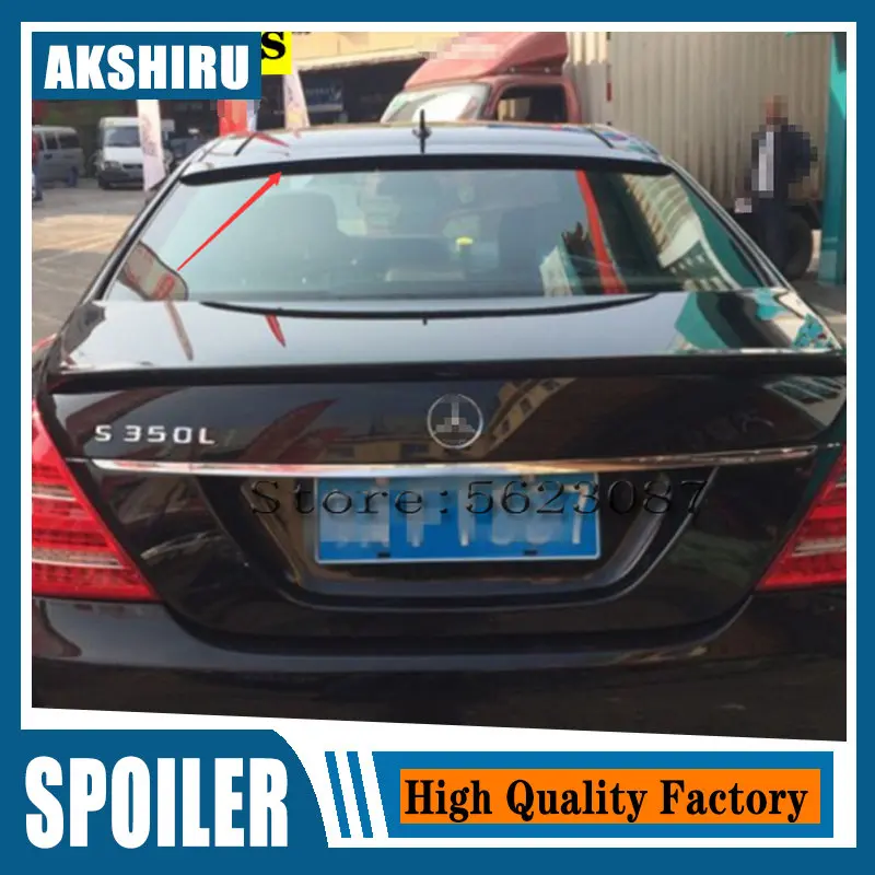 W221 Rear Roof Spoiler For Mercedes Benz S Class W221 2006-2013 Car ABS Car Rear Top Spoiler Rear Roof Boot Wing Lip Spoiler