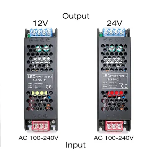 Constant Voltage Power Supply 48W 60W 100W 150W 200W 300W 400W Thin Driver For LED Strips DC 12V / 24V Lighting Transformers - Image 2