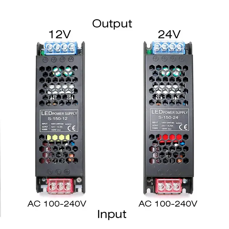 Constant Voltage Power Supply 48W 60W 100W 150W 200W 300W 400W Thin Driver For LED Strips DC 12V / 24V Lighting Transformers - Image 2