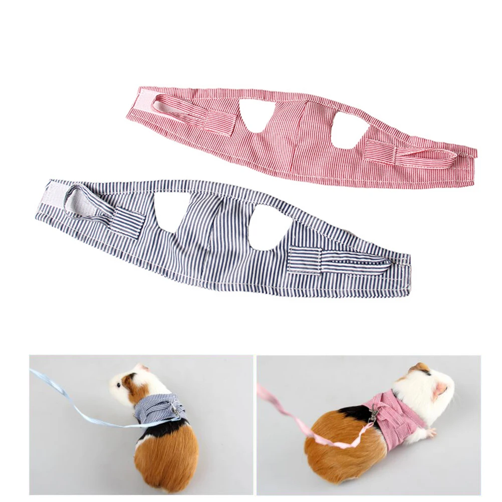 

Small Pet Harness Lightweight Breathable Cotton Hedgehog Guinea Pig Chihuahua Squirrel Vest Traction Rope Blue