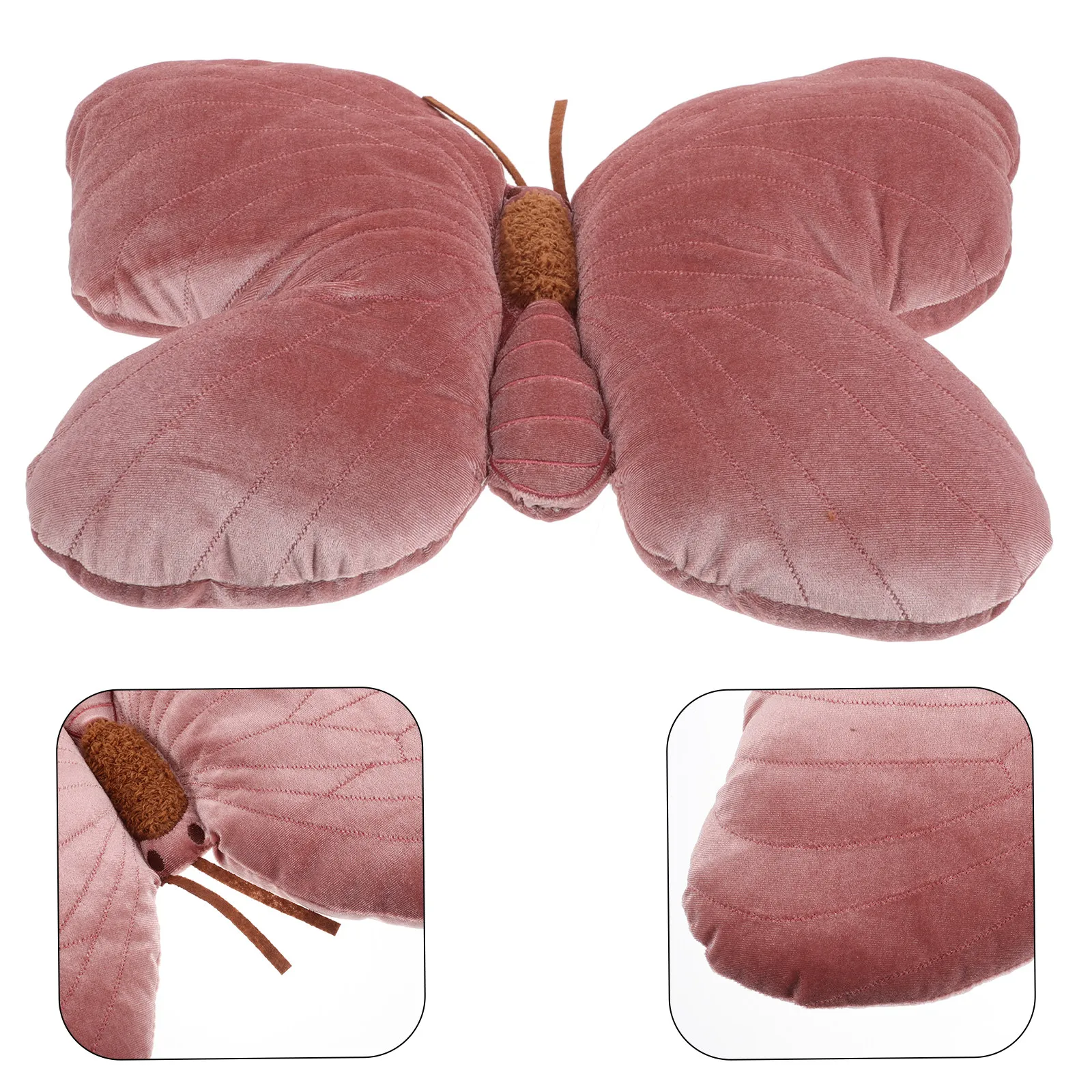 

Cute Pink Butterfly-Shaped Pillow for Girls Soft Decorative Throw Pillow for Bed Living Room Car Travel Cozy Pastoral Ambiance
