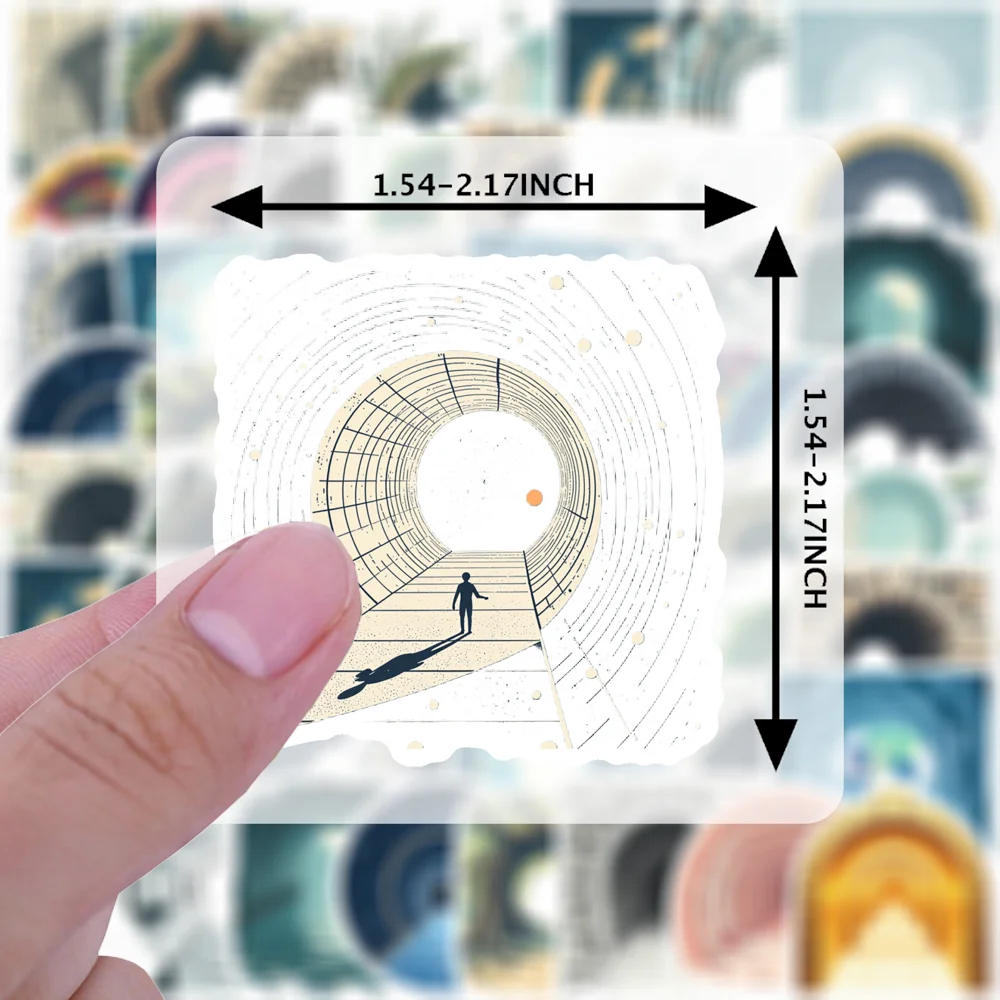 35-70 قطعة ملصقات نفق غامضة ملصقات Kawaii ملصقات الختم الجمالية المحمول سكيت دراجة نارية ملصق مضاد للمياه