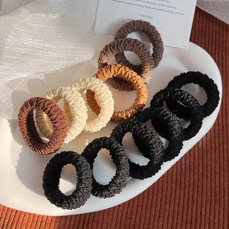 5pcs/Set High Elastic Hair Rubber Bands Casual Hair Ties Thick Hair Ropes Headdress For Women Female