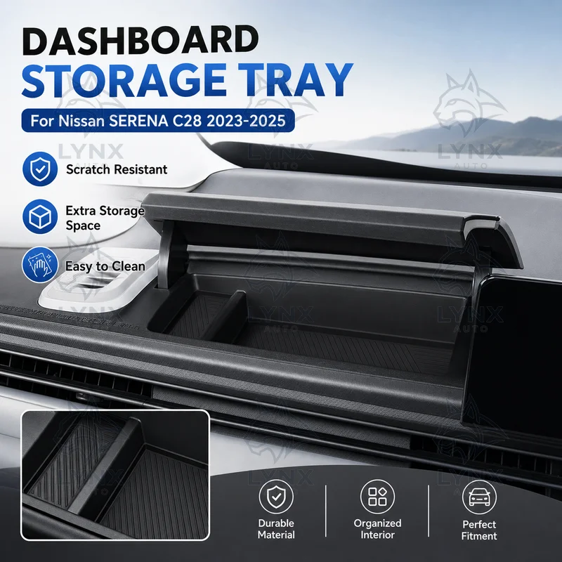 For Nissan SERENA C28 2023-2025 Passenger Dashboard Glove Box Storage Tray Multi-purpose Car Organizer Accessories