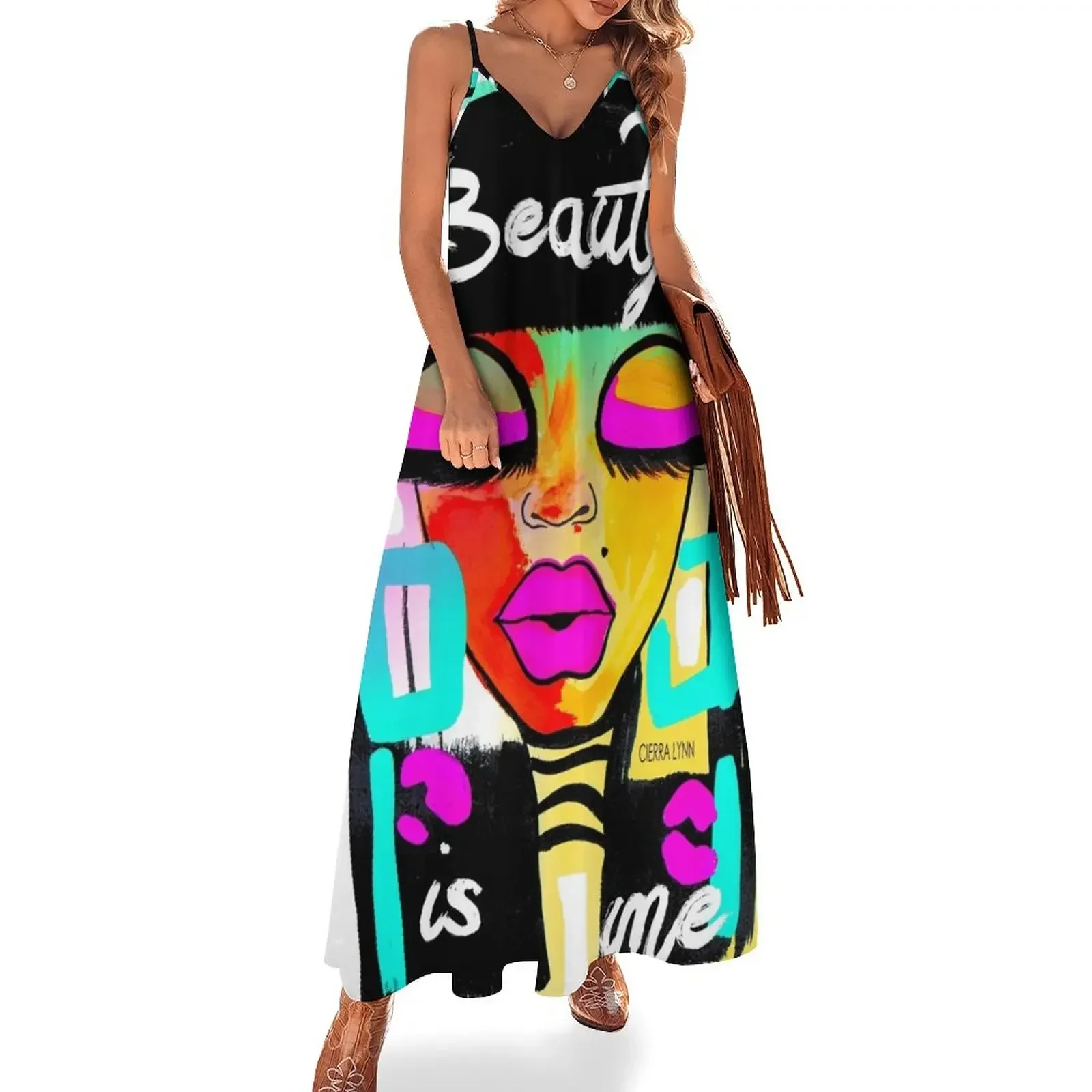 

BEAUTY IS ME Sleeveless Dress summer dress women 2025 Bride dresses long dress women summer