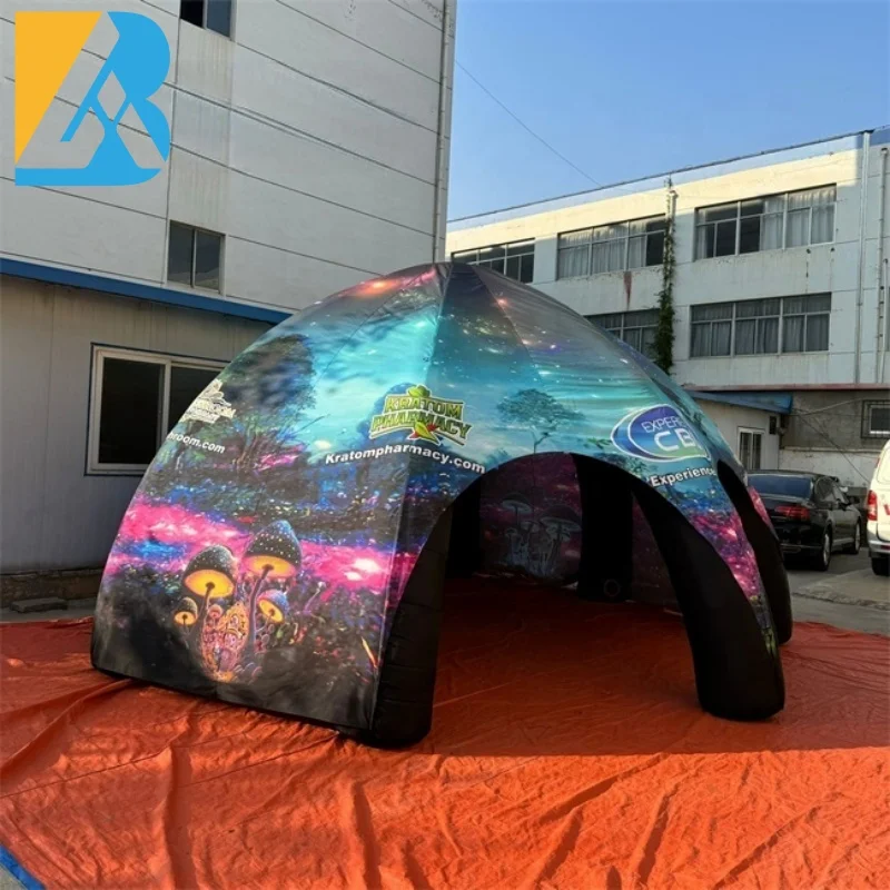 Tienda de campaña de araña inflable grande, impresión personalizada, juguetes para eventos, fiesta al aire libre