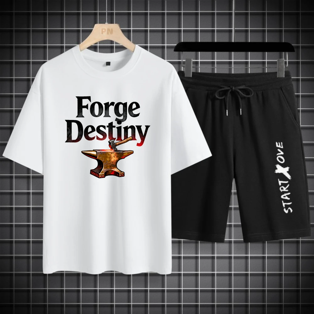 

Мужские футболки, комплекты летней мужской одежды, модные дышащие мужские костюмы, шорты с короткими рукавами, мужской костюм из полиэстера