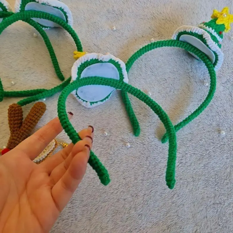 195E Aro decorativo Navidad para fiesta año nuevo árbol Navidad/diadema astas decoraciones para festivales sombreros