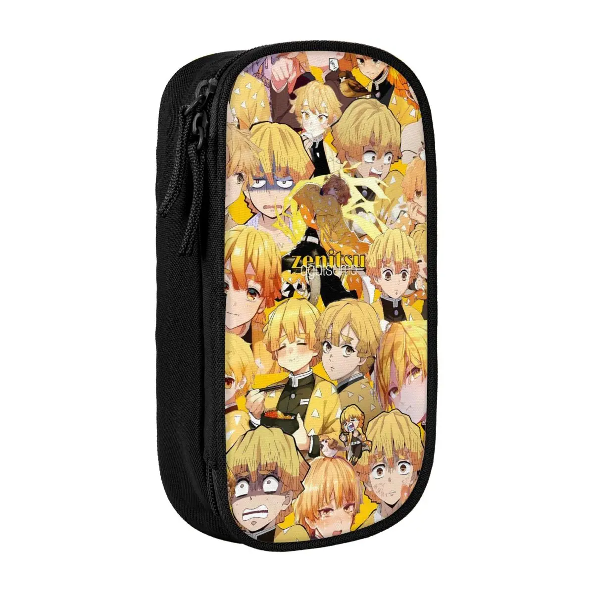 

Demons Slayers Anime Zenitsus Pencil Case Canvas Pencil Box Boy Lovely Large Capacity School Pencil Cases Stationery Organizer