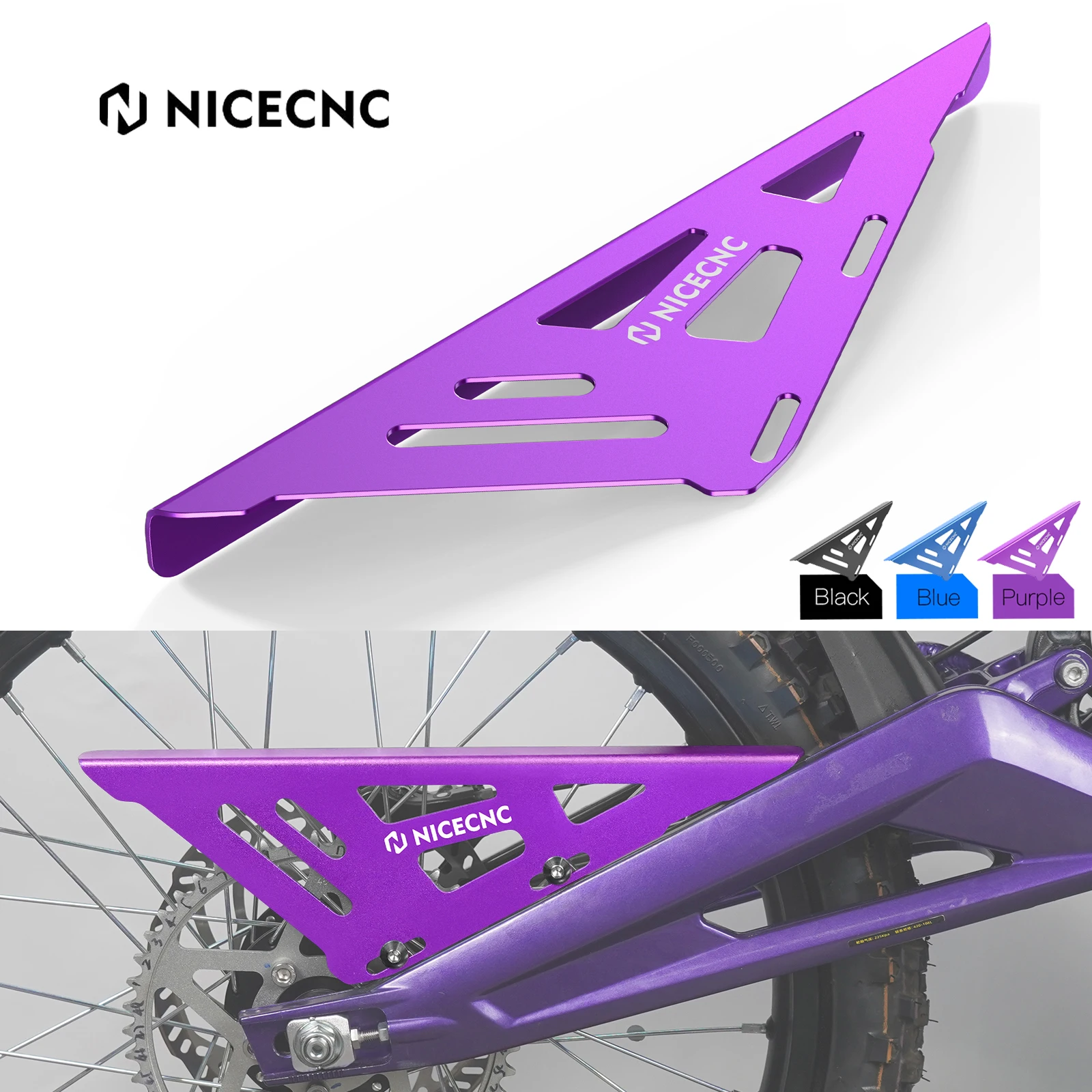 

NiceCNC For Sur-Ron Surron Light Bee X S L1E Segway X160 X260 Motocross Aluminum Chain Guard Protection Adjustable Electric Bike