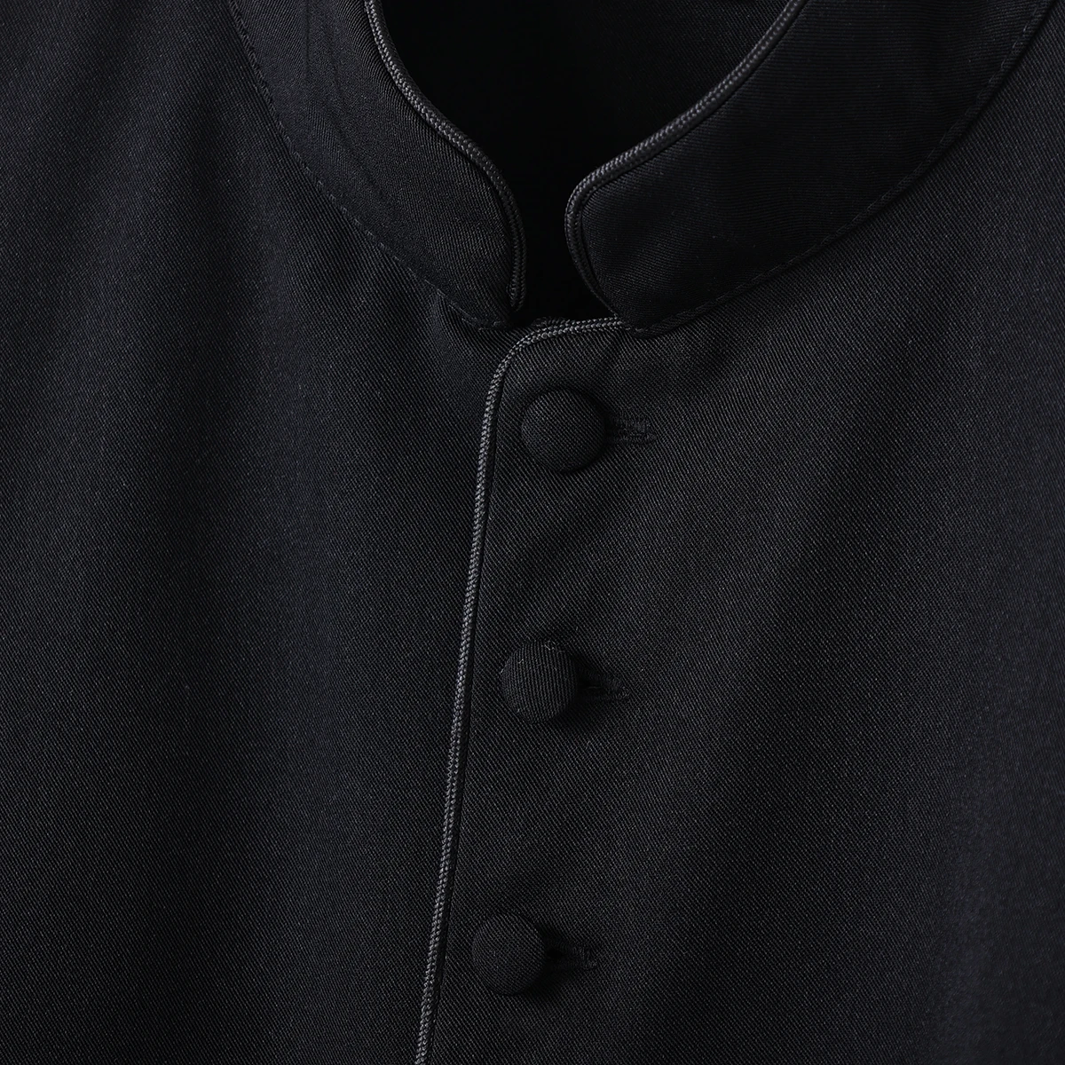 Capa de sacerdote Cappa litúrgica Churchman Clero Disfraz cristiano Capa negra Mantón