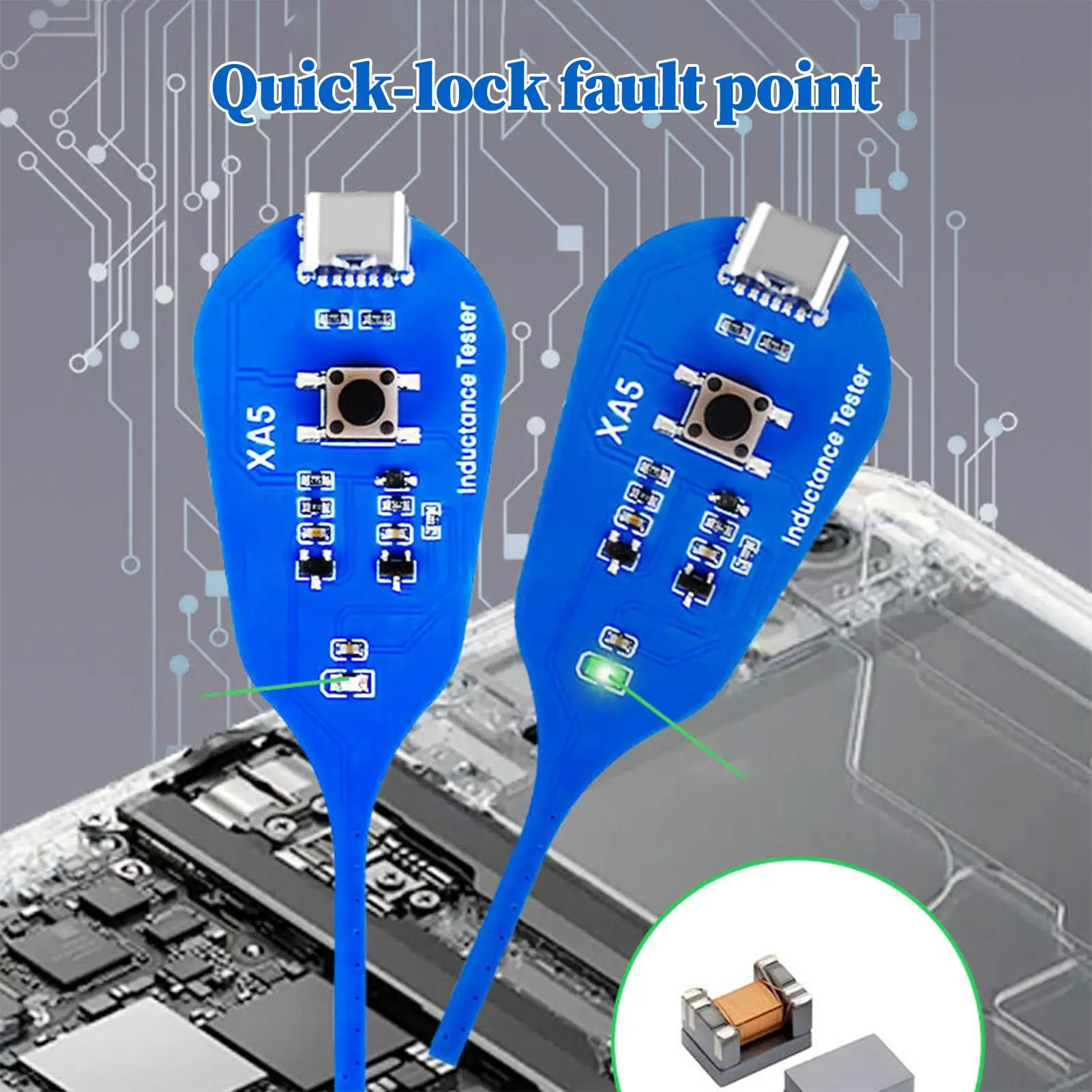 

Motherboard Tester Tool Motherboard Coil Repair Detector Computer Inductance Diagnostic for Computer Appliance PC Laptop Phone