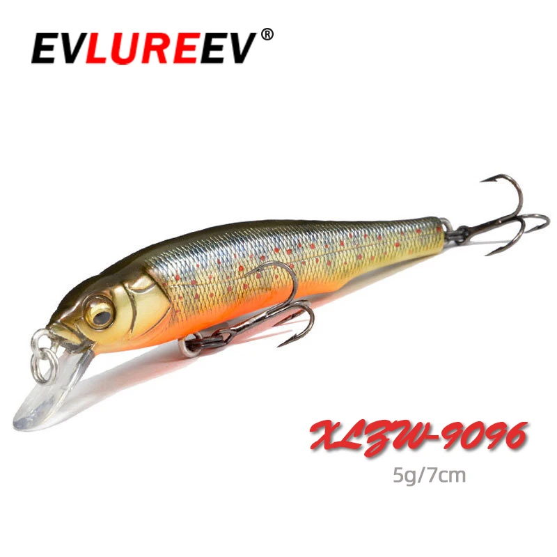 10Color 7cm/5g Mini Minnow Wobblers Floating Fishing Lures Minnow Crankbait Artificial Hard Swimbait Fish Lure Pike Wobblers