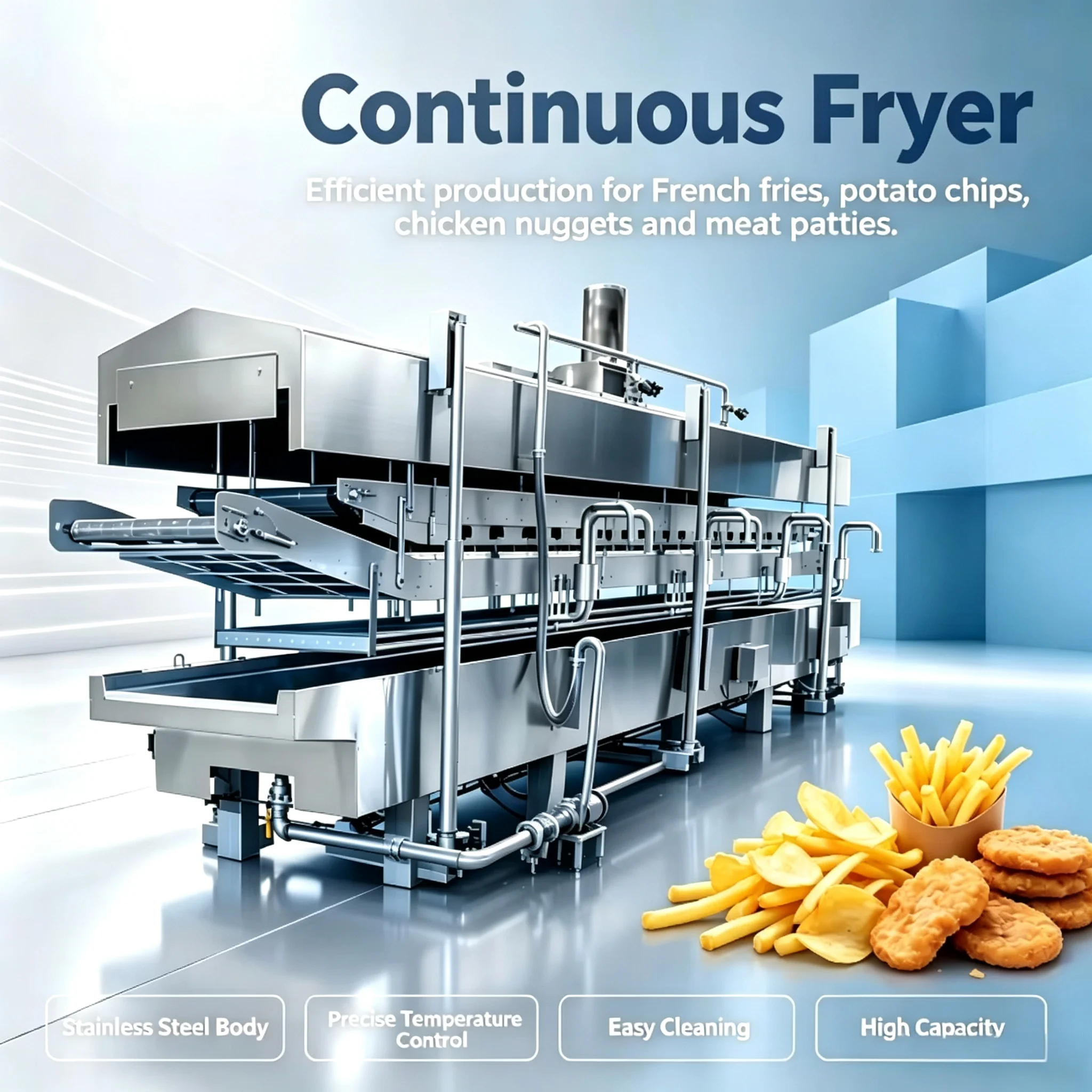 Auto Sediment Removal Frying Production Machine Reduce Oil Acid Value For Poultry Snack Processing Customized