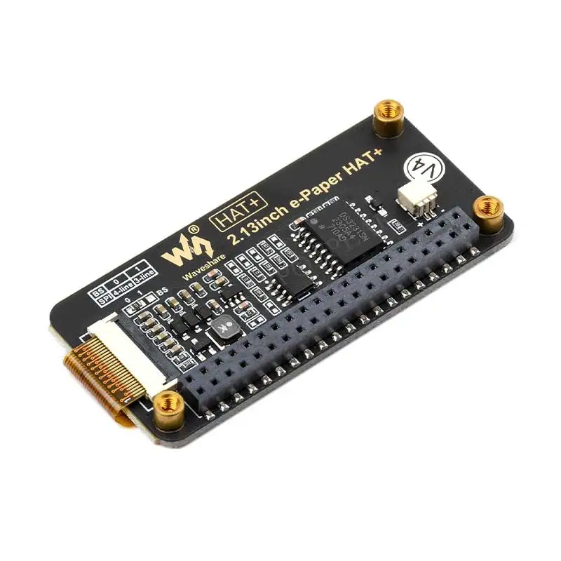 2.13inch e Paper HAT+ Black-White 250x122 E-Ink For Raspberry Pi /Jetson Nano /Sunrise X3 Pi /Pwnagotchi